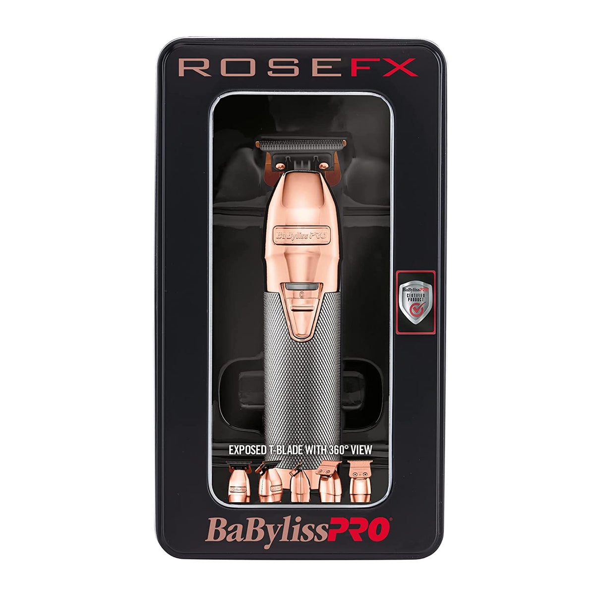 BaBylissPRO Barberology Hair Trimmer for Men FX787RG ROSEFX Professional Outlining Trimmer & Electric Razor
