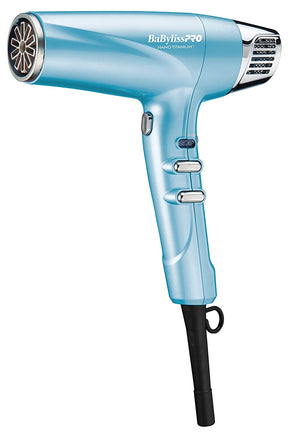 BabylissPRO Nano Titanium Hair Dryer, Professional 2000-Watt Blow Dryer, Ionic Technology Dries Hair Faster With Less Frizz