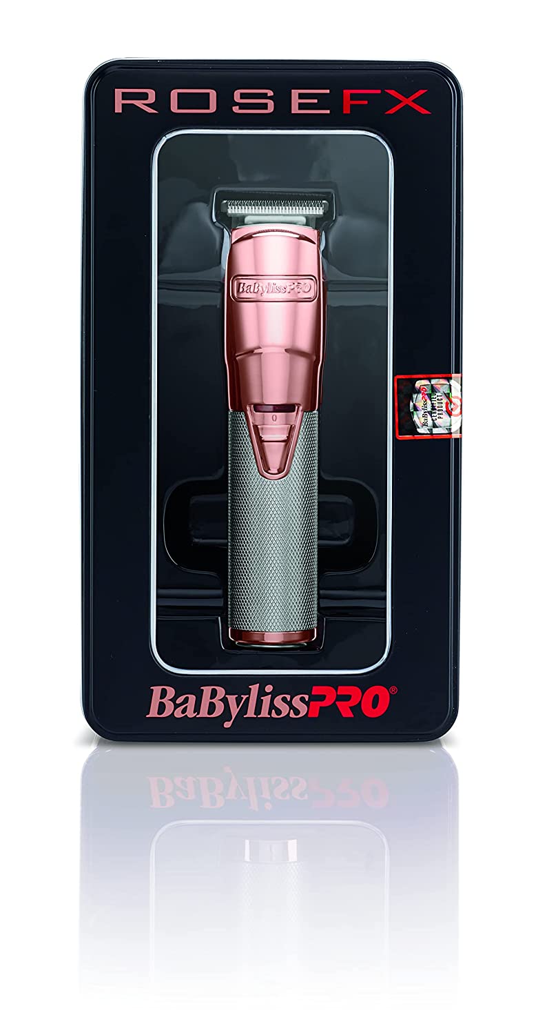 BaBylissPRO Barberology Hair Trimmer for Men FX788RG ROSEFX Professional Lithium Trimmer