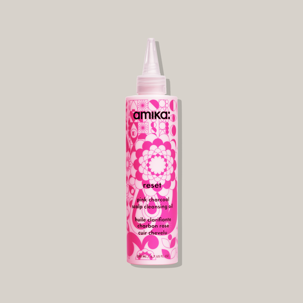 Amika Reset Pink Charcoal Scalp Cleansing Oil – Deep Clarifying & Scalp Refresh 200 ml
