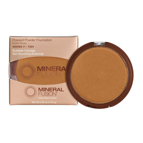 Mineral Fusion - Pressed Powder Foundation - Warm 7 - Tan / .32 oz - ProCare Outlet by Mineral Fusion