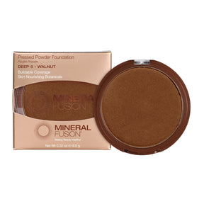 Mineral Fusion - Pressed Powder Foundation - Deep 5 - Walnut / .32 oz - ProCare Outlet by Mineral Fusion