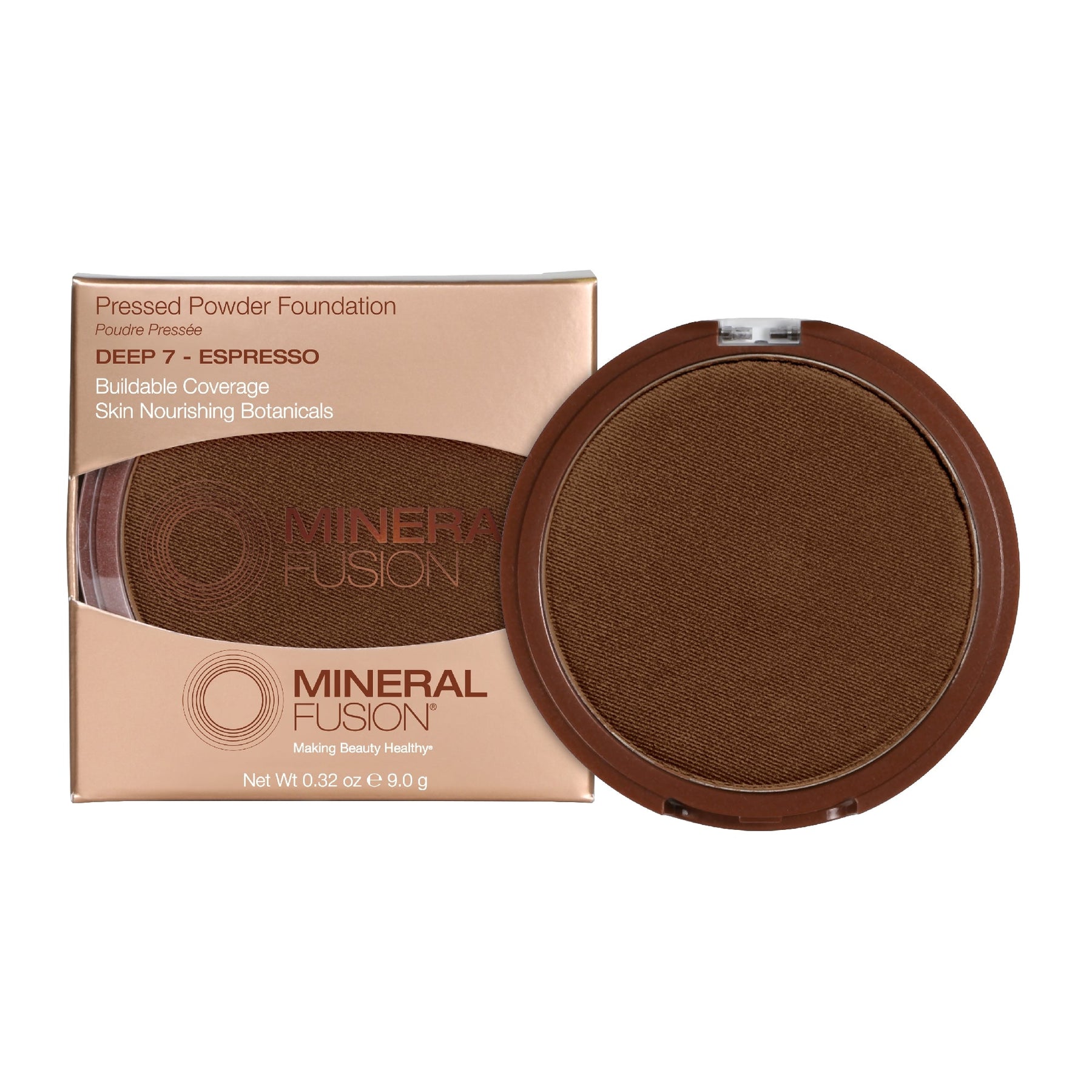 Mineral Fusion - Pressed Powder Foundation - Deep 7 - Espresso / .32 oz - ProCare Outlet by Mineral Fusion