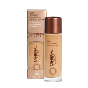Liquid Foundation - Olive 3 - Warm / 1.0 fl.oz - by Mineral Fusion |ProCare Outlet|
