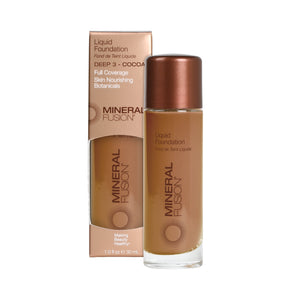Liquid Foundation - Deep 3 - Cocoa / 1.0 fl.oz - by Mineral Fusion |ProCare Outlet|