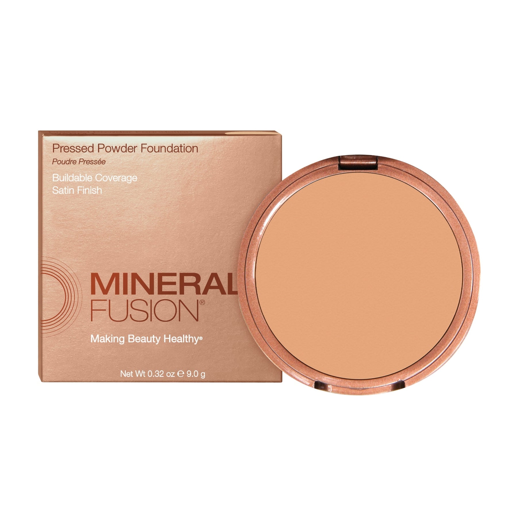 Mineral Fusion - Pressed Powder Foundation - Deep 1 - Caramel / .32 oz - ProCare Outlet by Mineral Fusion
