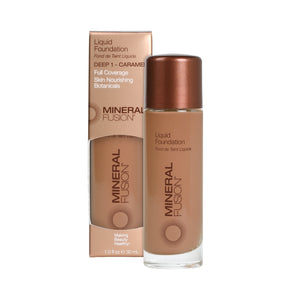 Liquid Foundation - Deep 1 - Caramel / 1.0 fl.oz - by Mineral Fusion |ProCare Outlet|