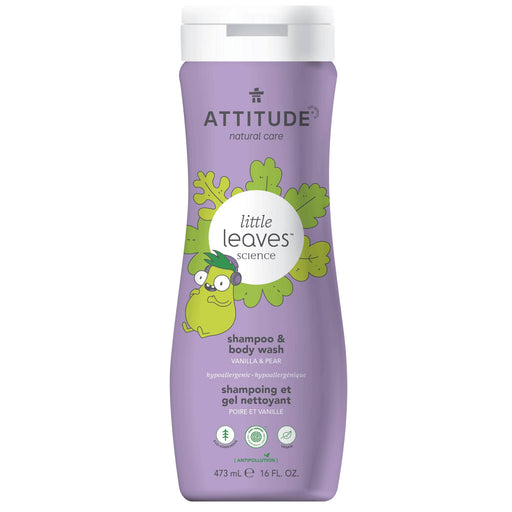Shampoo and Body Wash 2-in-1 for kids : LITTLE LEAVES™ - Vanilla and pear / 473 mL - by ATTITUDE |ProCare Outlet|