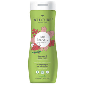 Shampoo and Body Wash 2-in-1 for kids : LITTLE LEAVES™ - Watermelon and Coco / 473 mL - by ATTITUDE |ProCare Outlet|