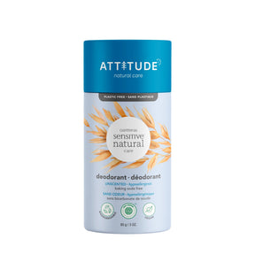 Baking Soda Free Deodorant : SENSITIVE SKIN - Unscented - ProCare Outlet by Attitude