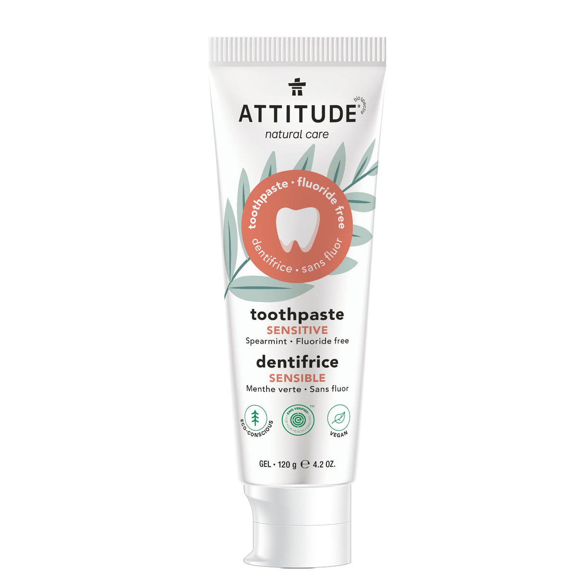 Attitude - Fluoride Free Adult Toothpaste : Sensitive - by Attitude |ProCare Outlet|