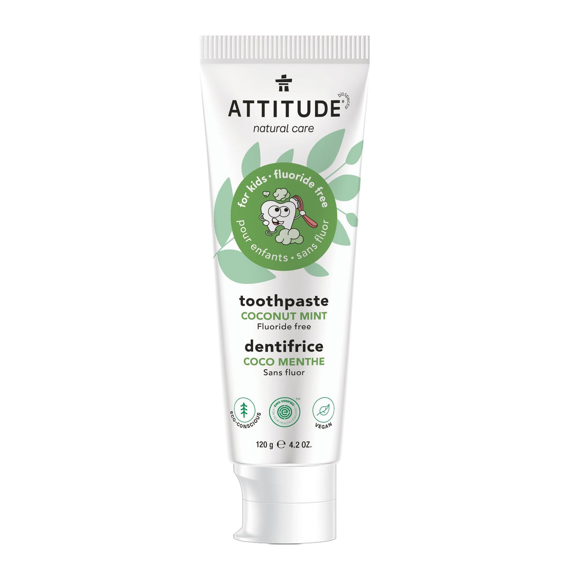 Fluoride Free Kids Toothpaste : - Coconut Mint - ProCare Outlet by Attitude