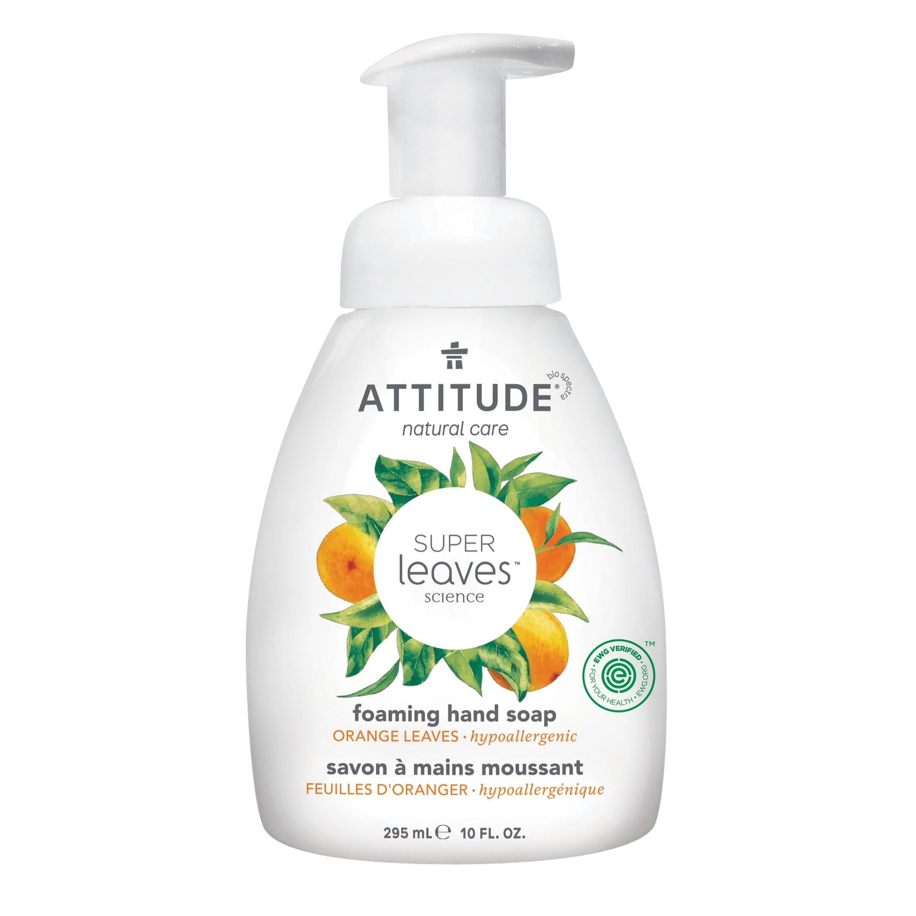 Foaming Hand Soap : SUPER LEAVES™ - Orange Leaves / 295 mL - by Attitude |ProCare Outlet|