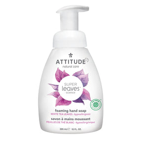 Foaming Hand Soap : SUPER LEAVES™ - White Tea Leaves / 295 mL - by Attitude |ProCare Outlet|