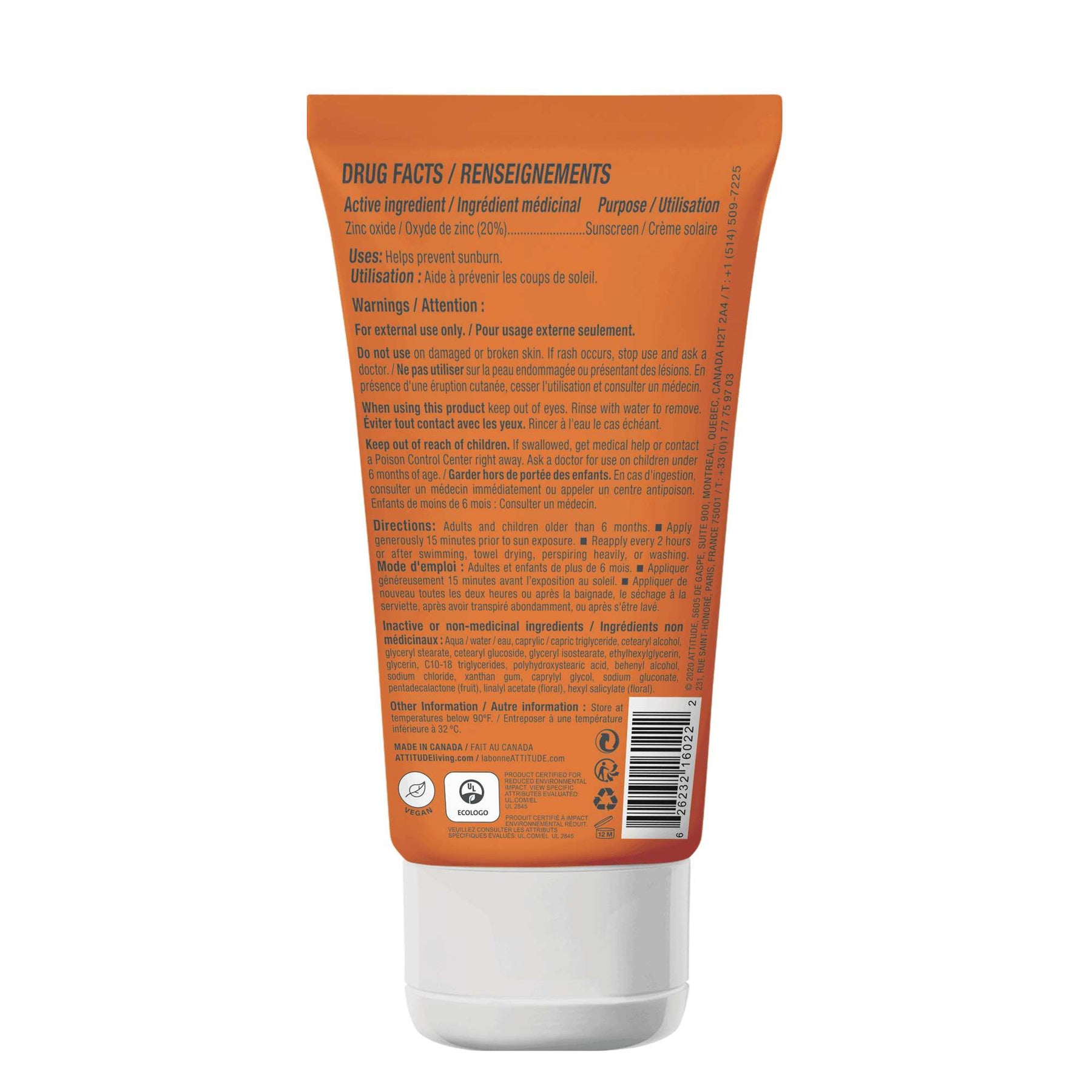 Moisturizer Mineral Sunscreen : SPF 30 - by ATTITUDE |ProCare Outlet|