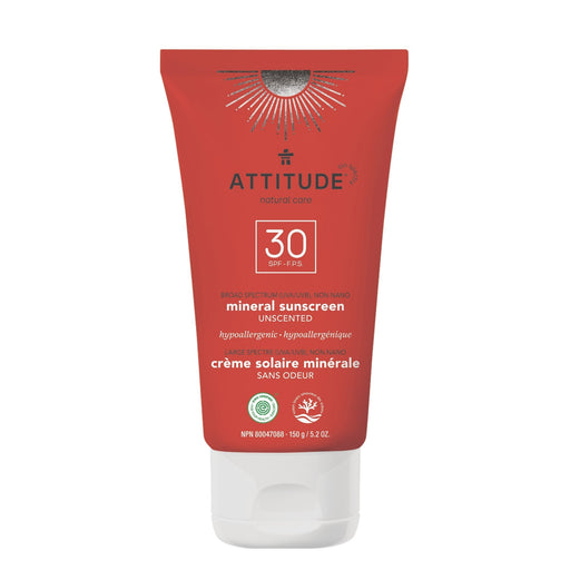Moisturizer Mineral Sunscreen : SPF 30 - Unscented - by ATTITUDE |ProCare Outlet|