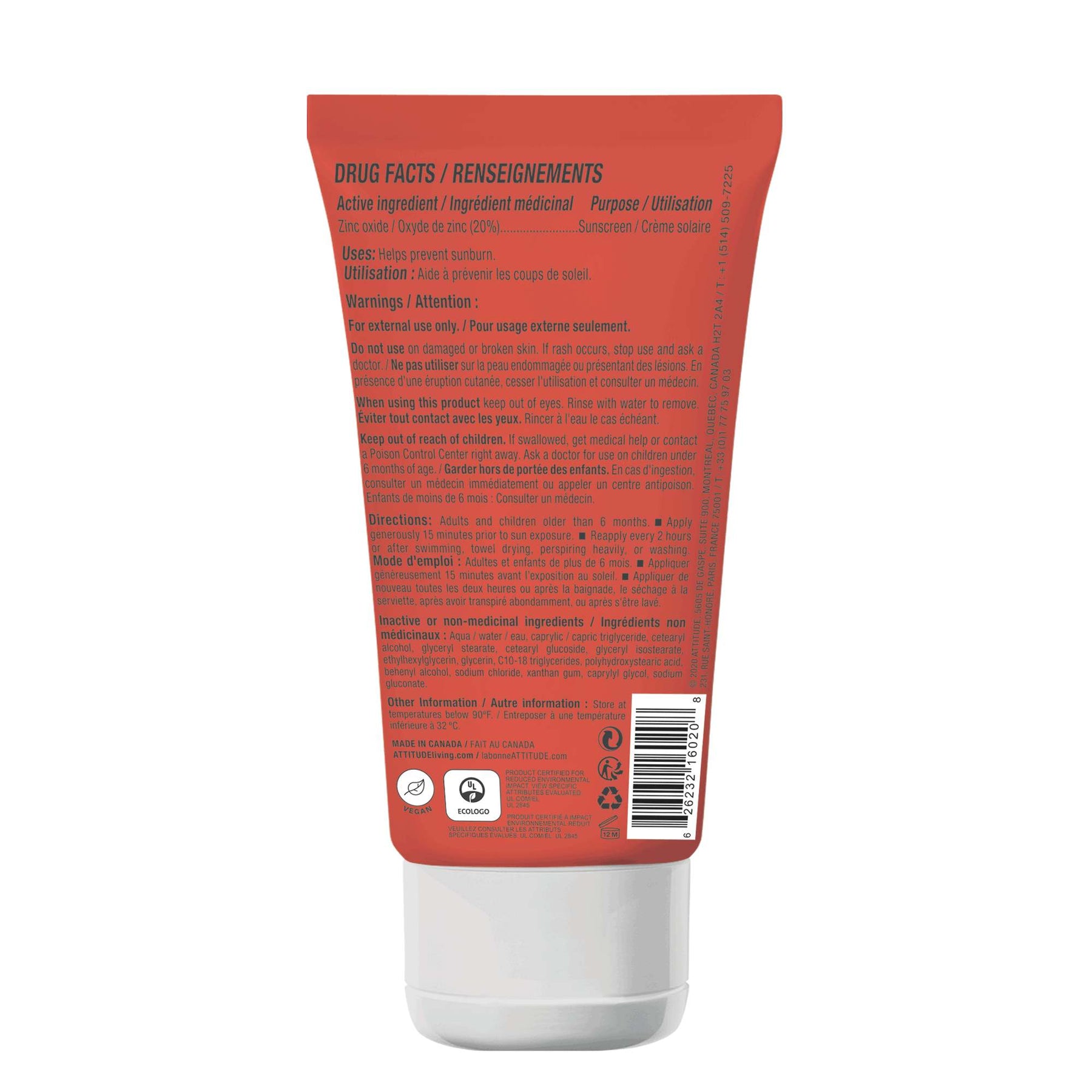 Moisturizer Mineral Sunscreen : SPF 30 - by ATTITUDE |ProCare Outlet|