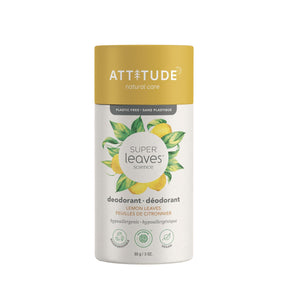 Plastic Free Deodorant : SUPER LEAVES™ - Lemon Leaves - by ATTITUDE |ProCare Outlet|