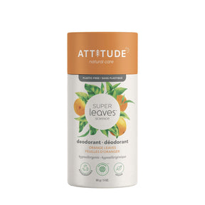 Plastic Free Deodorant : SUPER LEAVES™ - Orange Leaves - by ATTITUDE |ProCare Outlet|