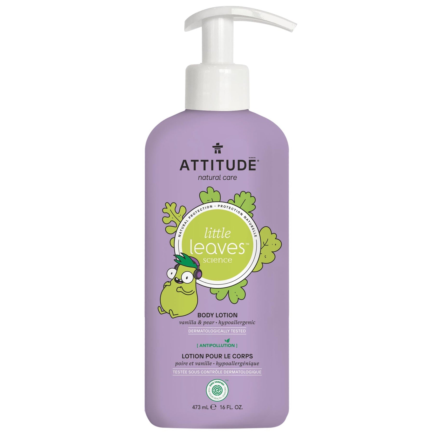 Kids Body Lotion : LITTLE LEAVES™ - Vanilla and pear - by Attitude |ProCare Outlet|