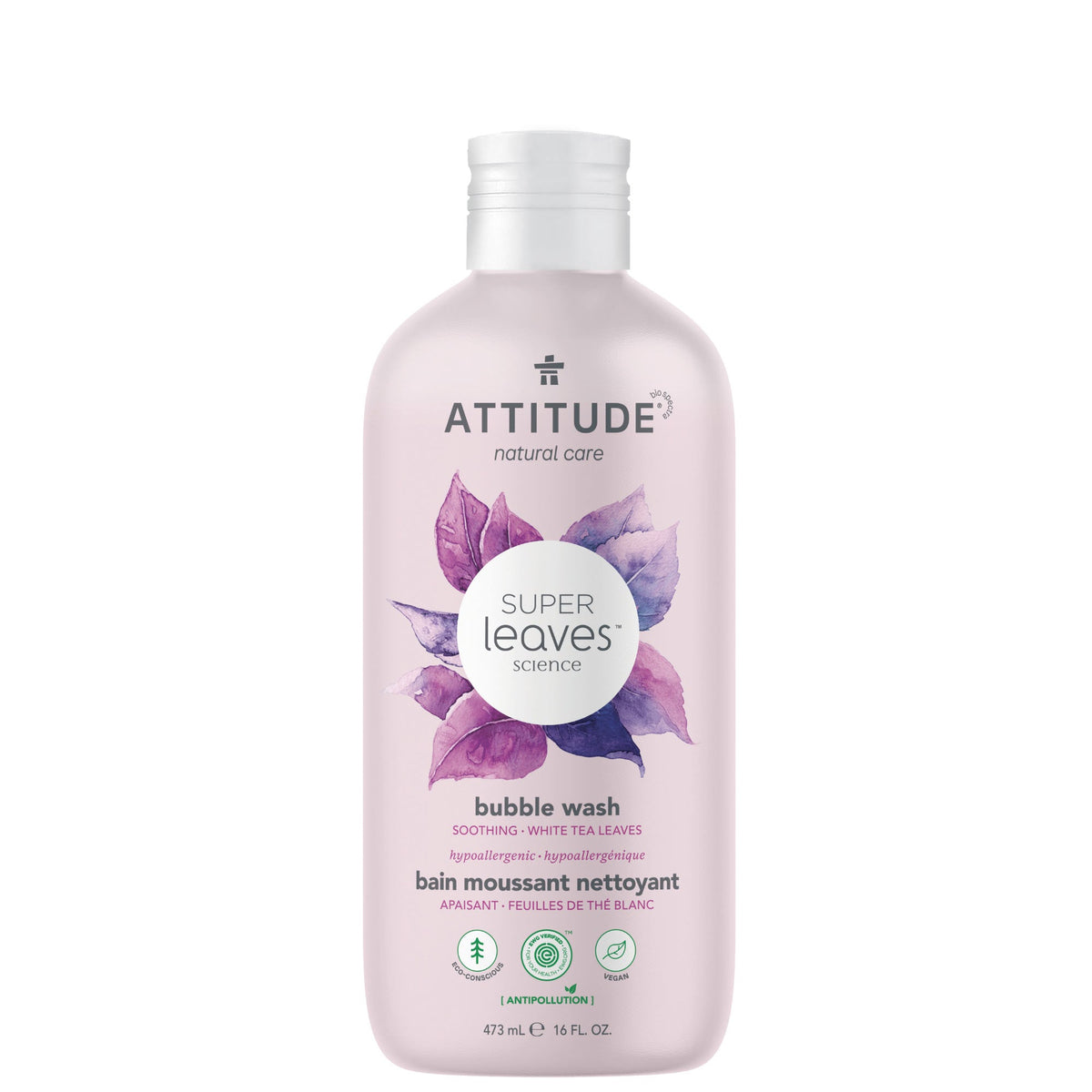 Bubble wash : SUPER LEAVES™ - White Tea Leaves - ProCare Outlet by Attitude