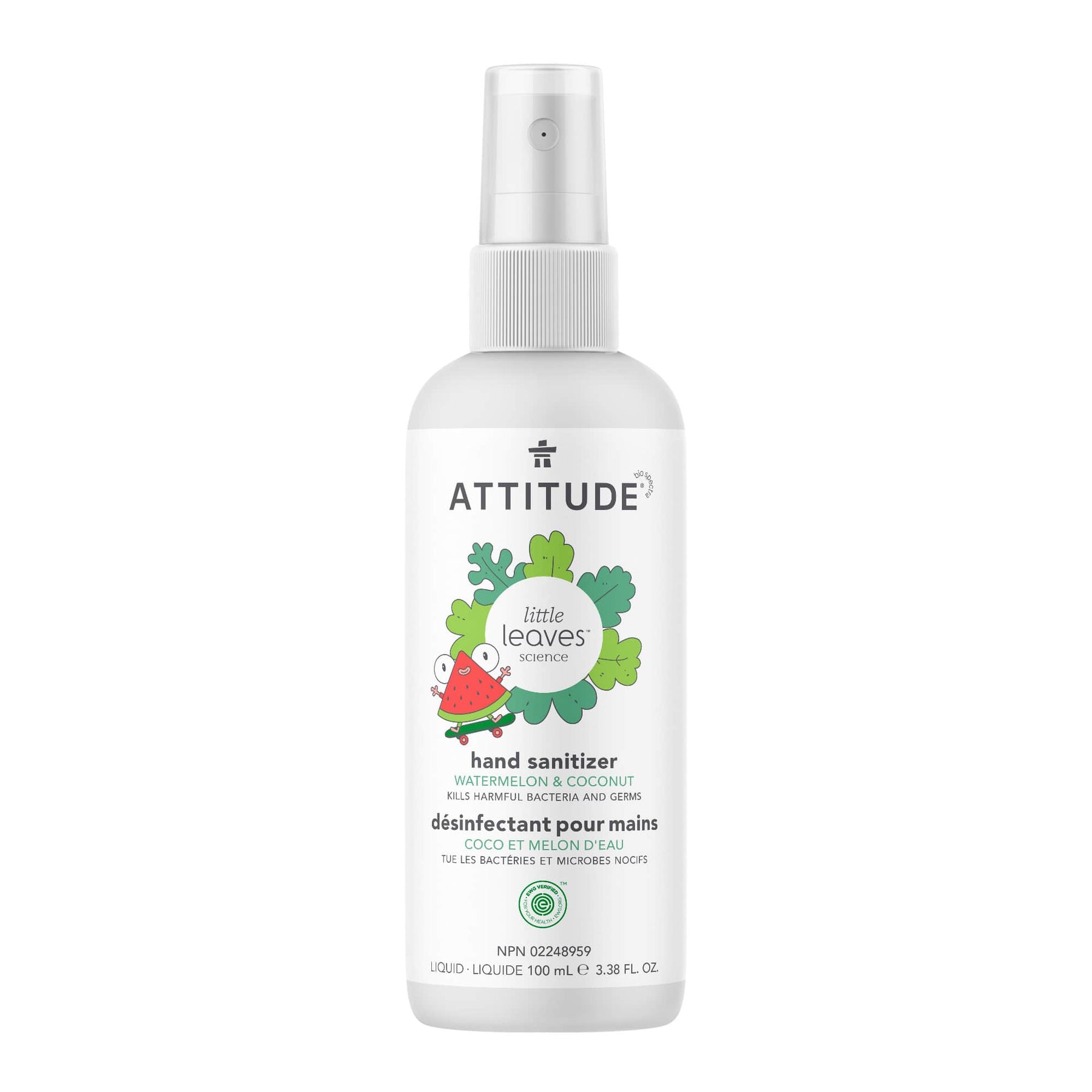 Attitude - Hand Sanitizer - Watermelon and coco / 100 mL - ProCare Outlet by Attitude