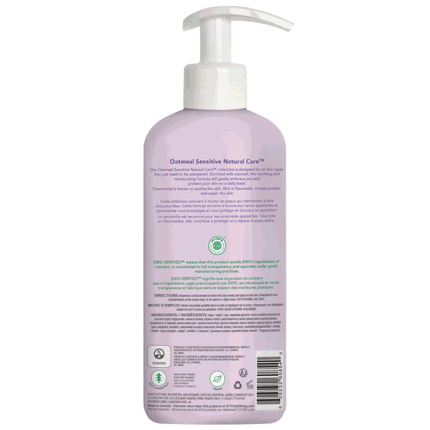 Body Lotion : SENSITIVE SKIN - by Attitude |ProCare Outlet|