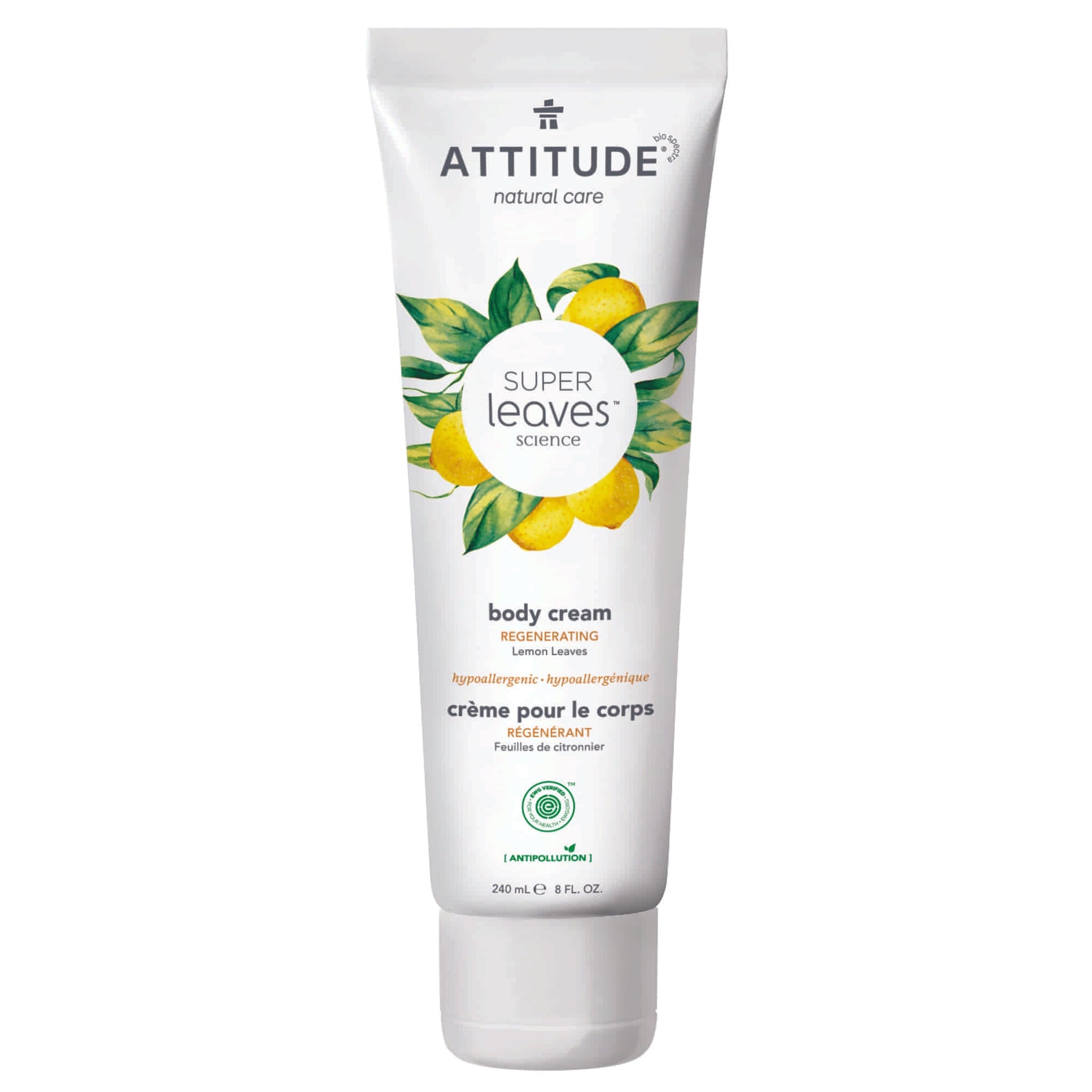 Body Cream : SUPER LEAVES™ - Lemon Leaves - by Attitude |ProCare Outlet|