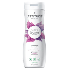 Shower Gel : SUPER LEAVES™ - White Tea Leaves / 473 mL - by ATTITUDE |ProCare Outlet|