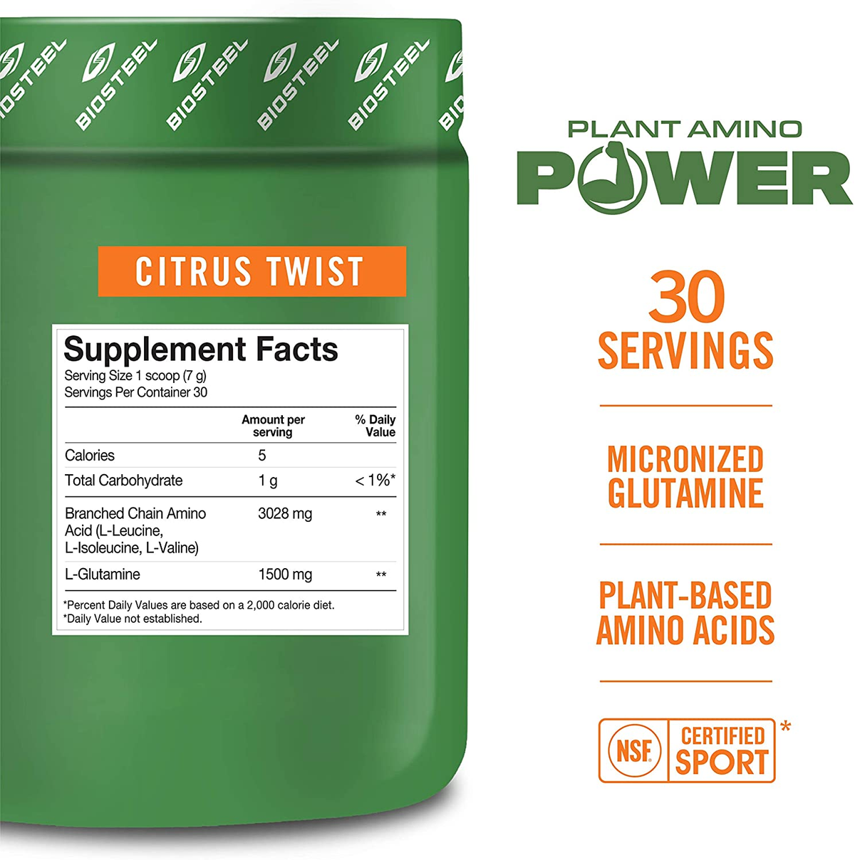 Plant Amino Power BCAA+ / Citrus Twist - by BioSteel Sports Nutrition |ProCare Outlet|