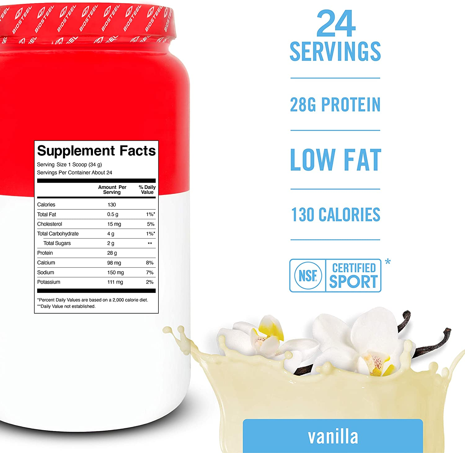 WHEY PROTEIN ISOLATE / Vanilla - 24 Servings - ProCare Outlet by BioSteel Sports Nutrition