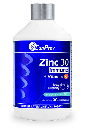 CanPrev | Zinc 30 Immune + Vitamin C Liquid - Juicy Blueberry 500 mL - Default Title - by CanPrev |ProCare Outlet|