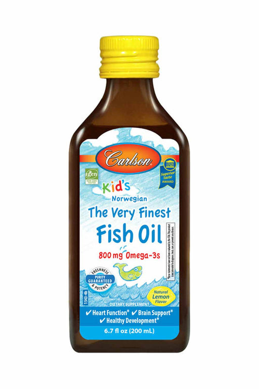 Carlson Labs for Kids Norwegian The Very Finest Fish Oil, Lemon - ProCare Outlet by Carlson Labs