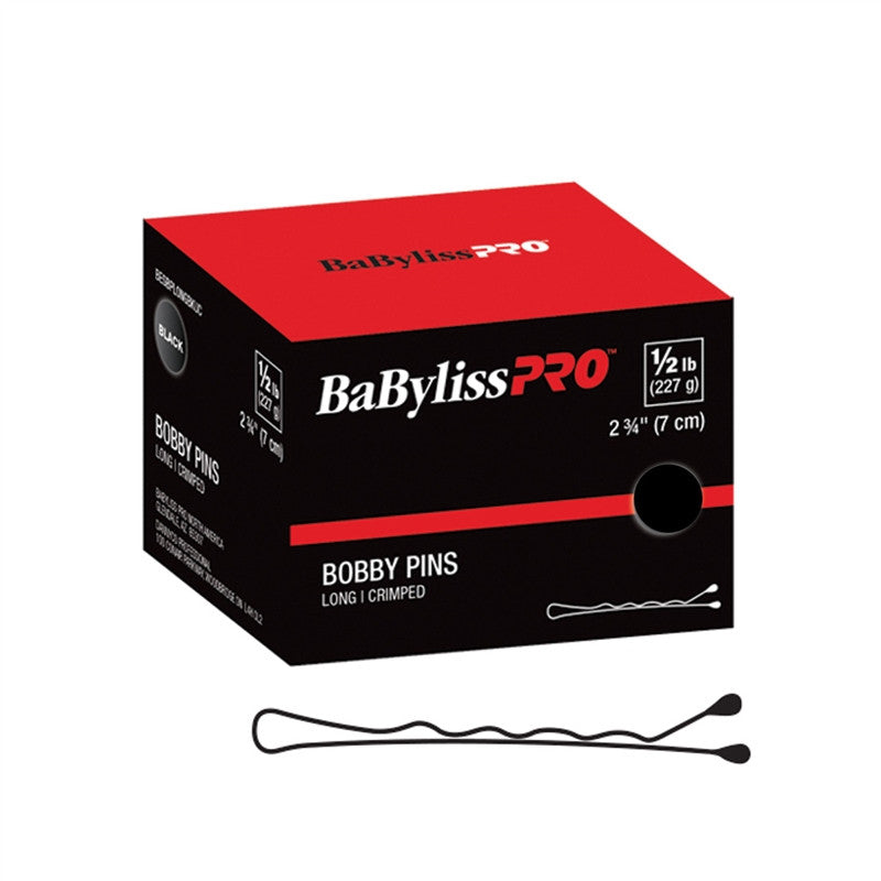 BaBylissPRO - (34939) 2 Crimped Bobby Pin -  Black  - 1lb