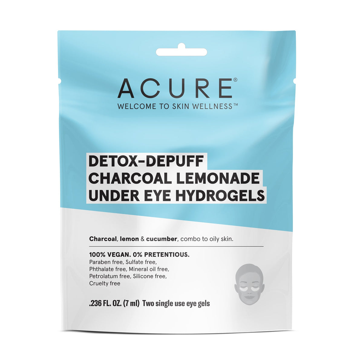 ACURE - Detox-Depuff Chracoal Lemonade Under Eye Hydrogels - ProCare Outlet by Acure