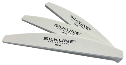 Silkline Half Moon Nail Files 100/180 - Pack of 25 or Singles | Silkline - Single - ProCare Outlet by Silkline