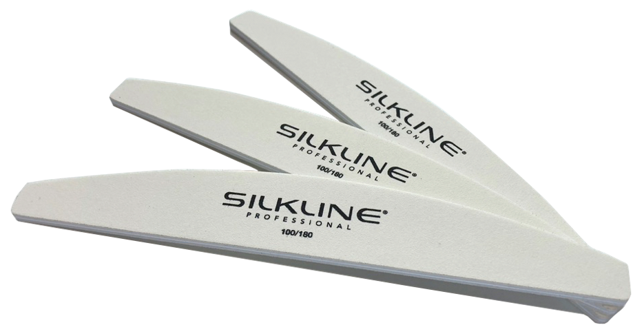 Silkline Half Moon Nail Files 100/180 - Pack of 25 or Singles | Silkline - Single - ProCare Outlet by Silkline