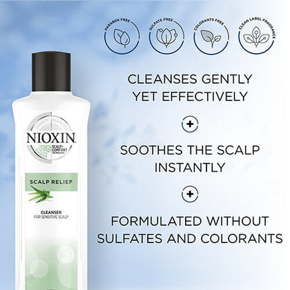 Nioxin Professional - Scalp Relief - Cleanser Shampoo for Sensitive, Dry and Itchy Scalp |33.8 oz | - by Nioxin Professional |ProCare Outlet|