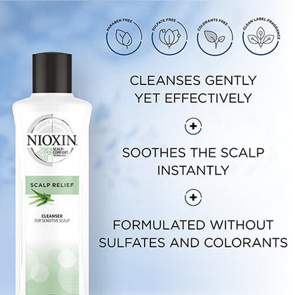 Nioxin Professional - Scalp Relief - Cleanser Shampoo for Sensitive, Dry and Itchy Scalp |33.8 oz | - by Nioxin Professional |ProCare Outlet|