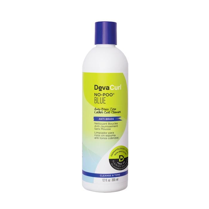 Devacurl - No-Poo Blue Anti-Brass Zero Lather Curl Cleanser |355ml| - ProCare Outlet by Devacurl