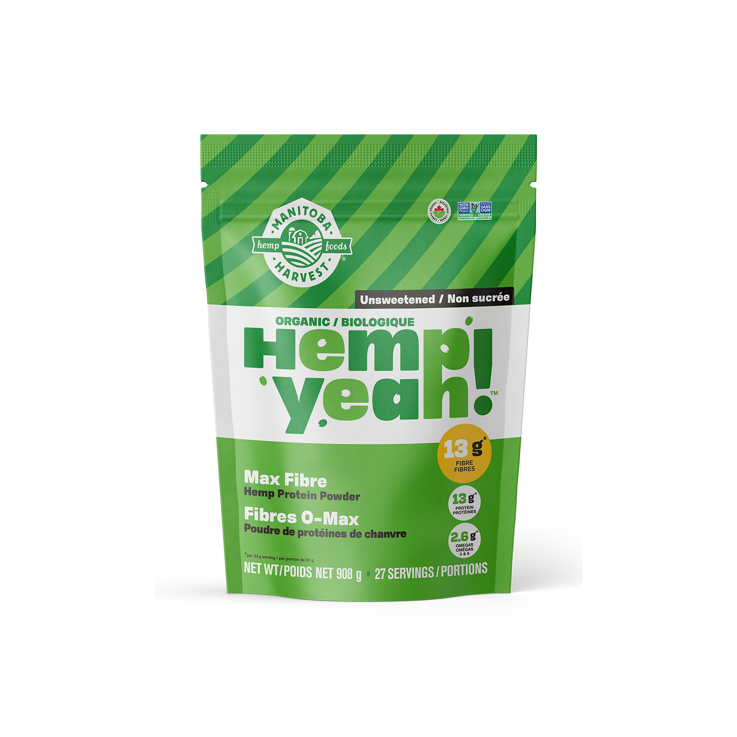 Hemp Yeah! Max Fibre Unsweetened - 908g - by Manitoba Harvest |ProCare Outlet|