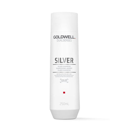 Goldwell Dualsenses Silver Shampoo – Anti-Yellow Care for Grey and White Hair – product on white background
