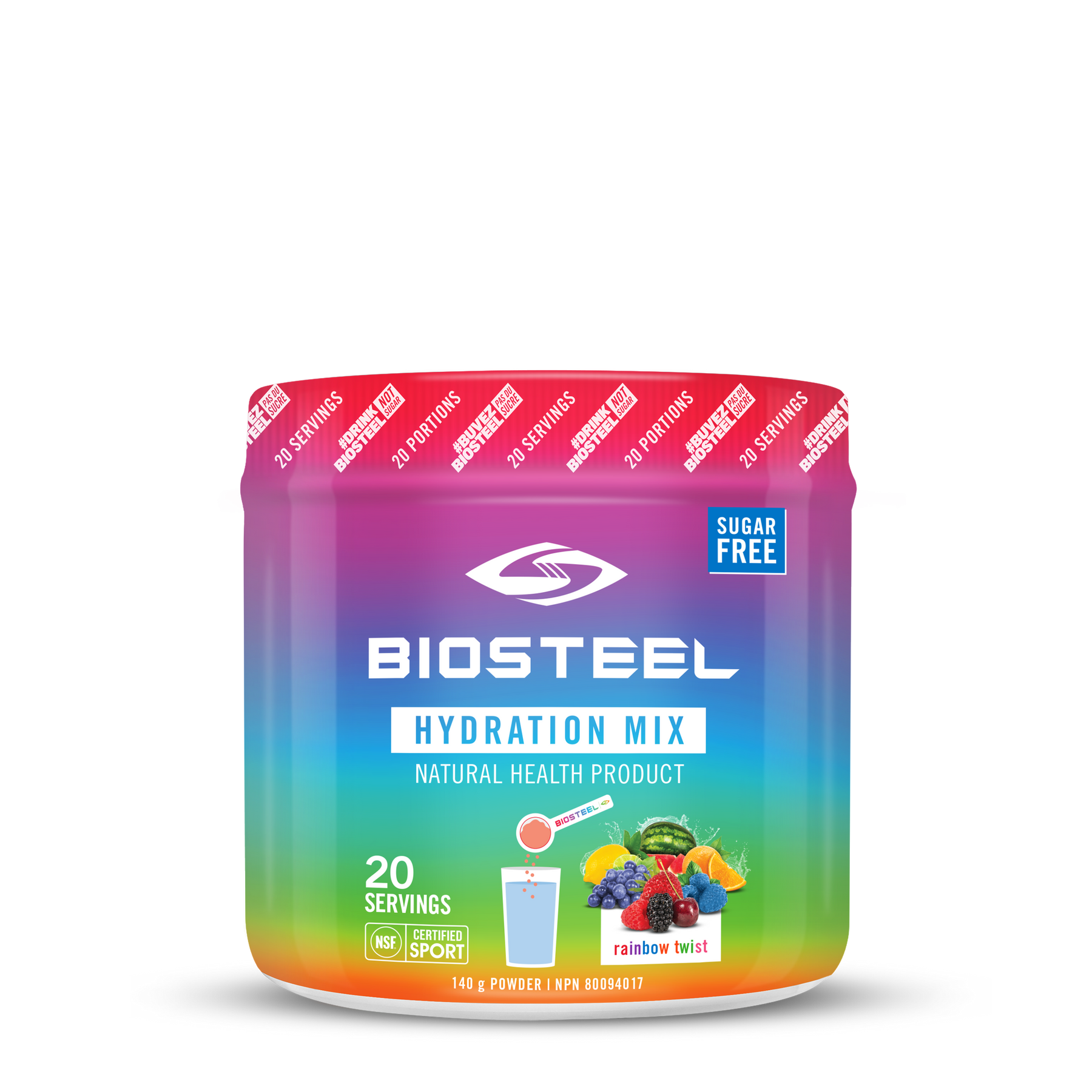 HYDRATION MIX / Rainbow Twist - 20 Servings - by BioSteel Sports Nutrition |ProCare Outlet|