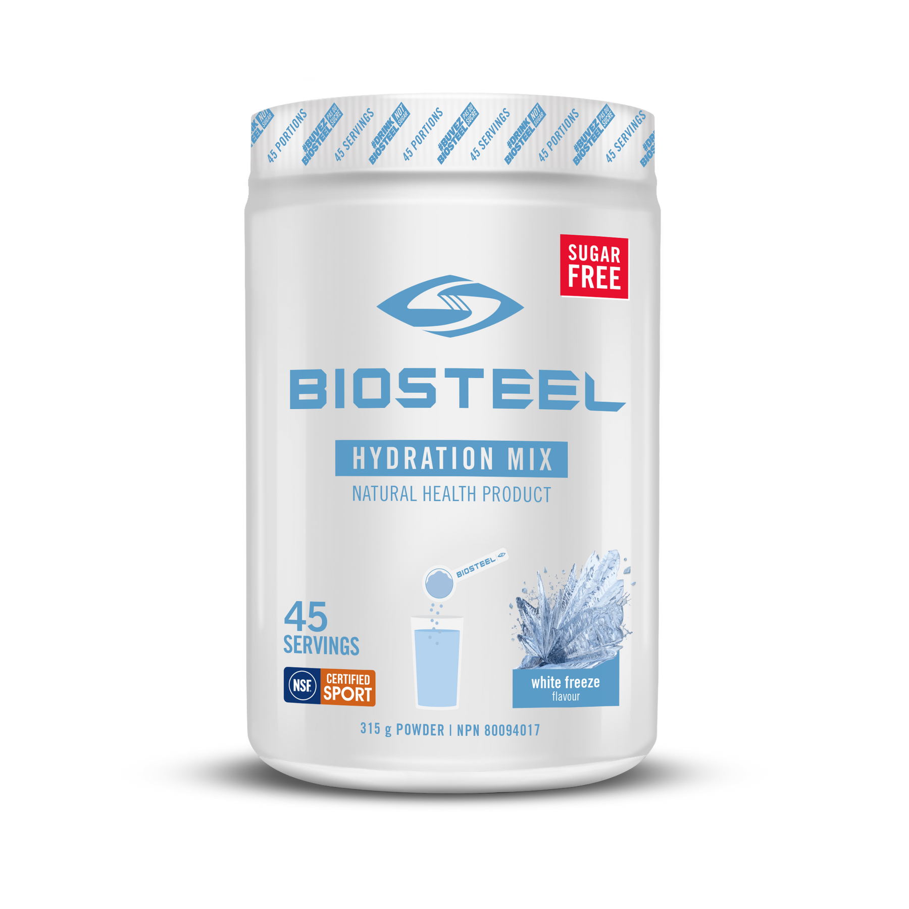 HYDRATION MIX / White Freeze - 45 Servings - by BioSteel Sports Nutrition |ProCare Outlet|