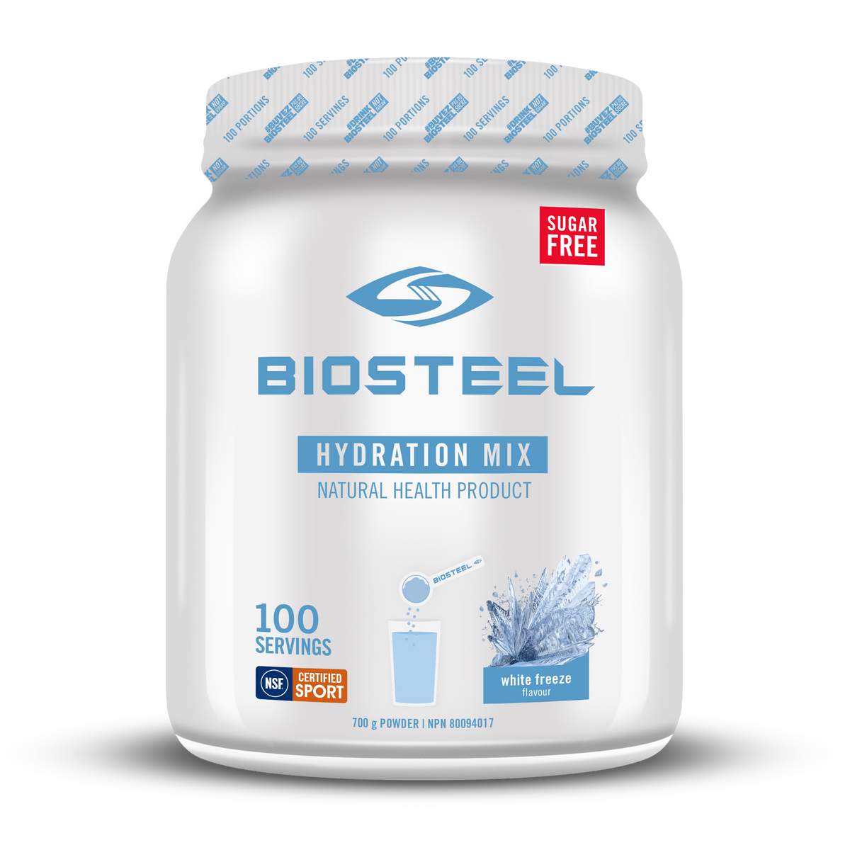 HYDRATION MIX / White Freeze - 100 Servings - by BioSteel Sports Nutrition |ProCare Outlet|