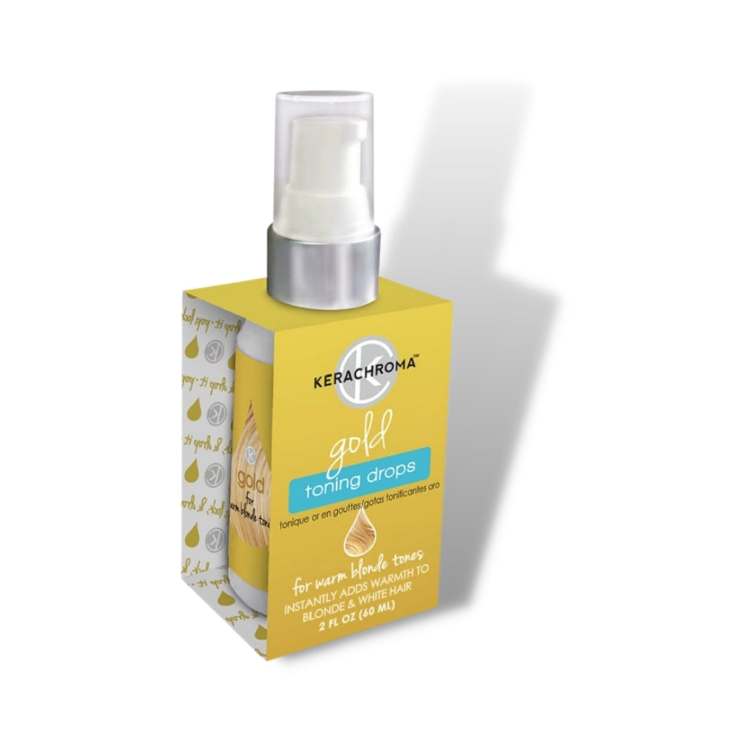Kerachroma Toning Drops - 60ml/2oz - Gold - ProCare Outlet by Kerachroma