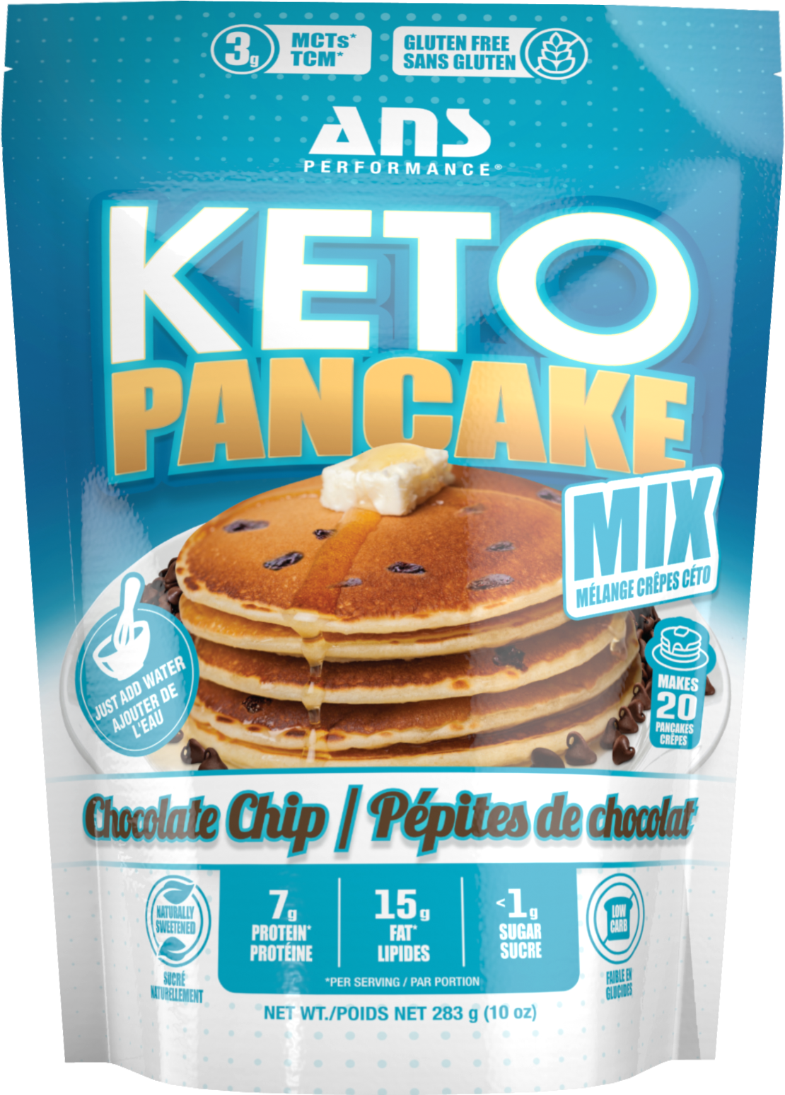 KETO PANCAKE MIX 283g - Chocolate Chip - ProCare Outlet by ANSperformance