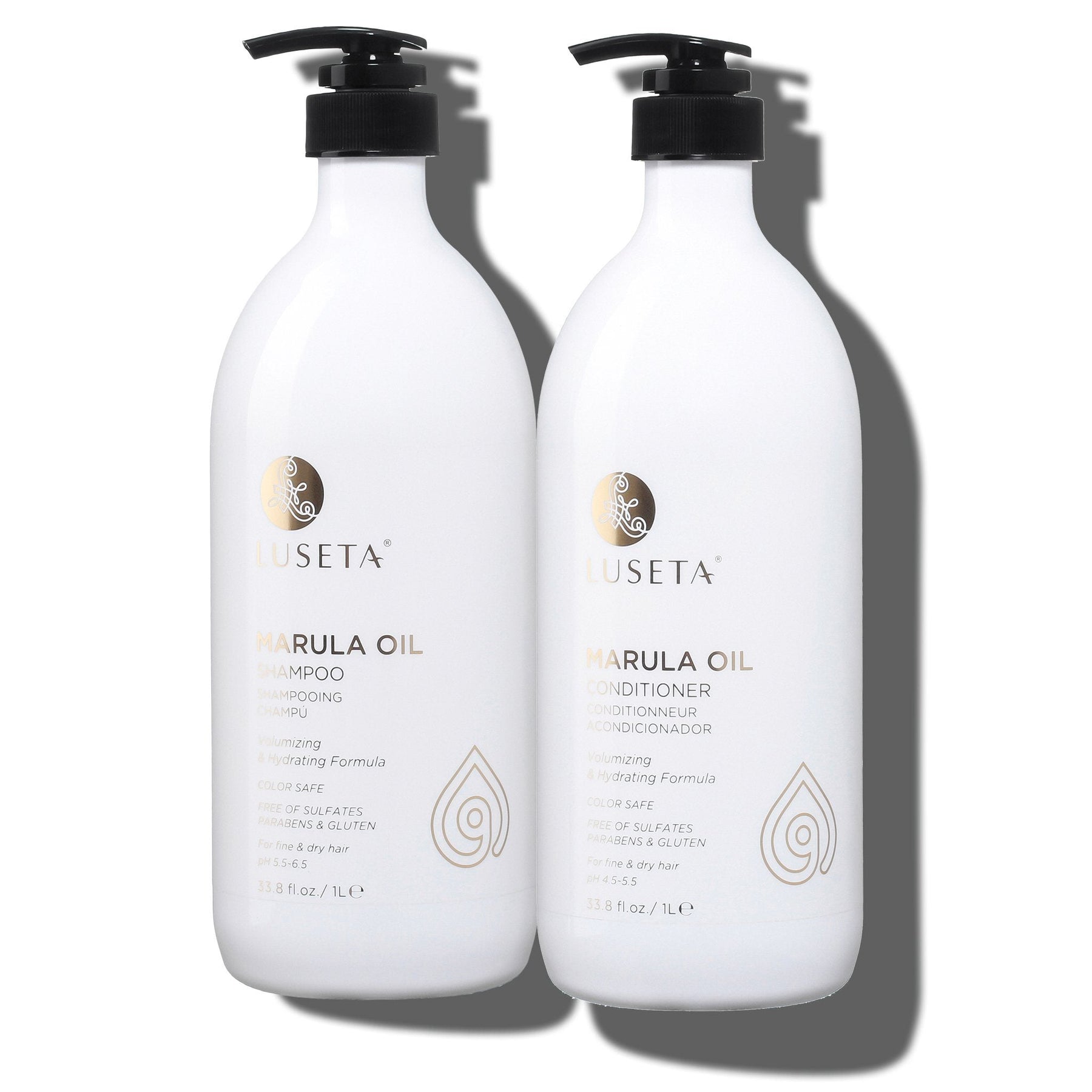Marula Oil Bundle - 1 x 33.8oz Shampoo & Conditioner Set - by Luseta Beauty |ProCare Outlet|
