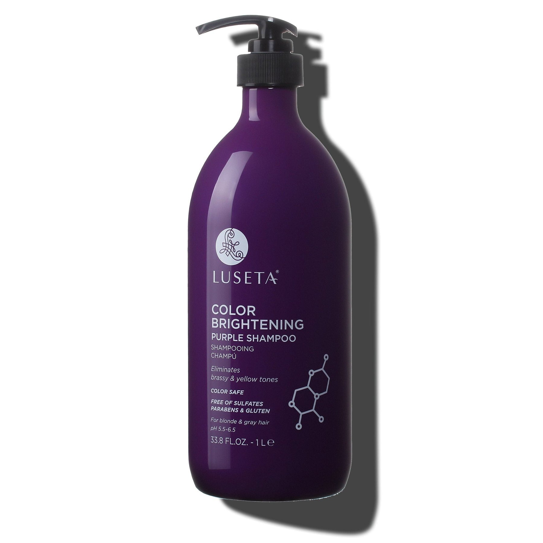 Color Brightening Purple Shampoo - 33.8oz - by Luseta Beauty |ProCare Outlet|