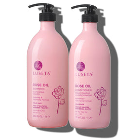 Rose Oil Bundle - 1 x 33.8oz Shampoo & Conditioner Set - by Luseta Beauty |ProCare Outlet|